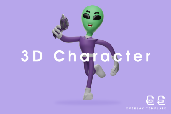 3D Alien Design Running with a Gun: Bold Display Font for Edgy Projects