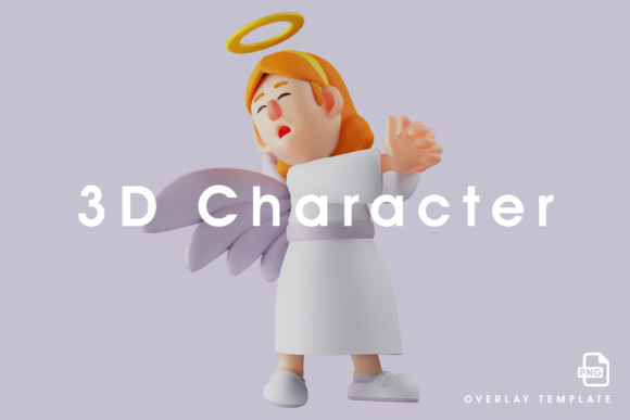 3D Angel Design with a Funny Expression: When Digital Art Gets a Sense of Humor