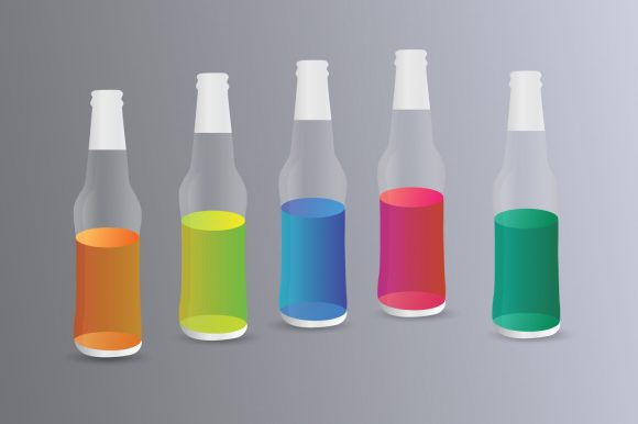 3D Bottle Design Vector with Drink: A Practical Evaluation for Design Projects