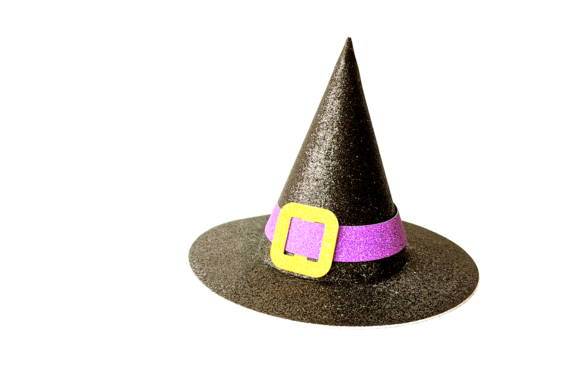 3D Halloween Witch Hat SVG for Design Projects
