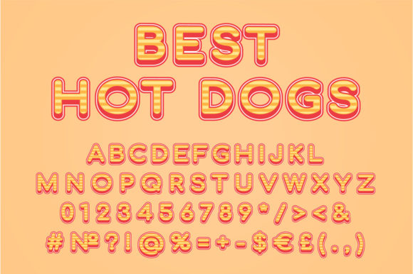 Best Hot Dogs Header Vintage Alphabet: A Retro Design for Your Brand