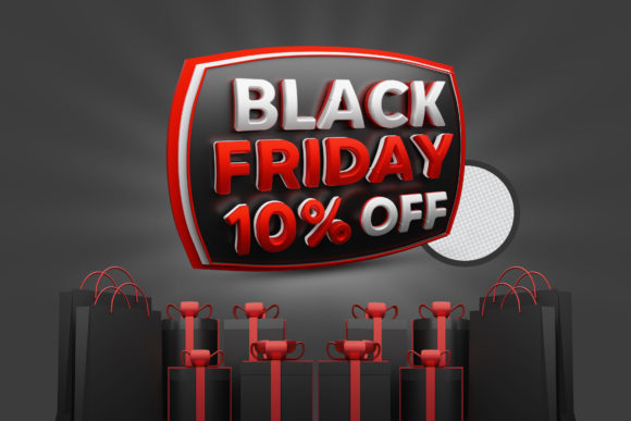 Black Friday Sale 3D Render Premium PSD for Impactful Campaigns