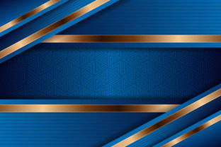 Blue Gold Hexagon Pattern Background Guide