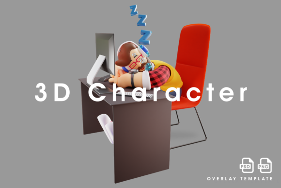 Bringing Realism into Visual Storytelling with 3D Male Design Sleeping on the Desk