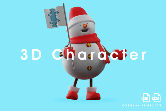 Bringing Winter to Life: The Art and Appeal of a 3D Snowman Design Picture Holding a Flag