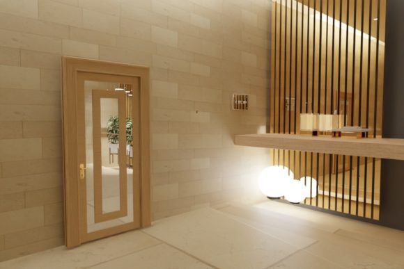 Colorful Bathroom Interior 3D Design