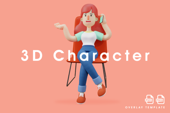Cute Girl 3D Design Sitting on Red Chair: A Comprehensive Guide to Creating Charming Character Art