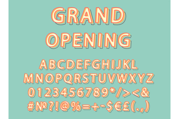 Grand Opening Header Vintage Alphabet for Standout Branding