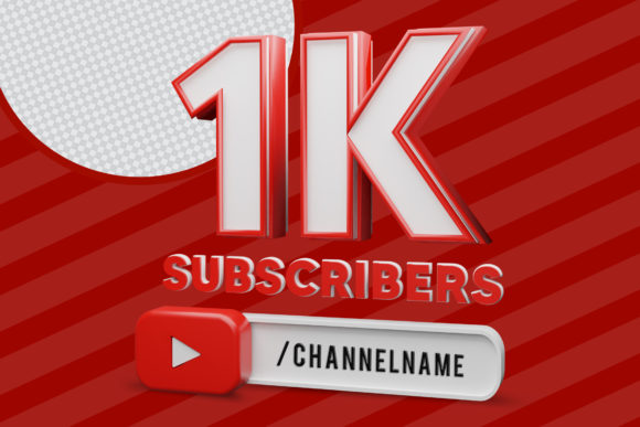 How the 1K Subscribers 3D Render PSD Icon Elevates Your Content Milestone Workflow
