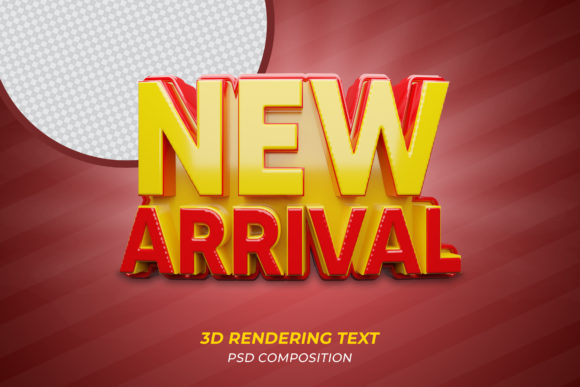 New Arrival 3D Render PSD Icon Design