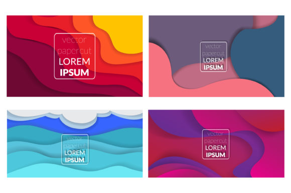 Paper Cut Background Trendy Modern Banner