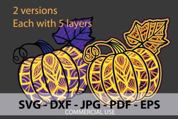 Pumpkin 3D Papercut Design: A Layered Approach to Autumn Craftsmanship