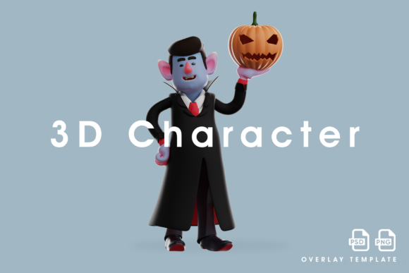 Smart Dracula Vampire 3D Cartoon Design Ideas