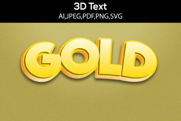 The Allure and Utility of Gold 3D Text Design SVG in Modern Branding