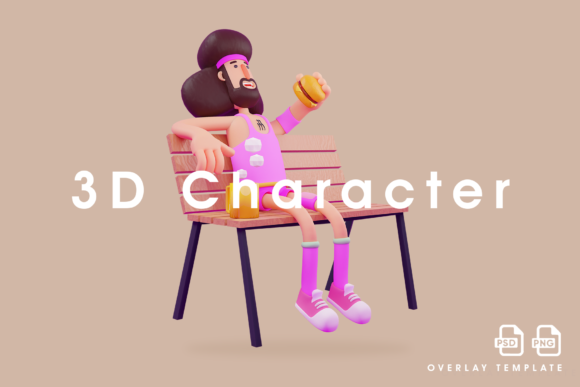 The Art of Storytelling in 3D: Athlete 3D Cartoon Design Eating Burger