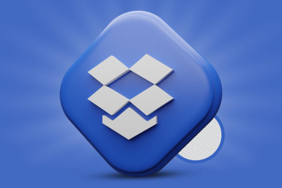 The Dropbox Icon 3D Render Premium PSD Logo: Elevating Digital Visuals
