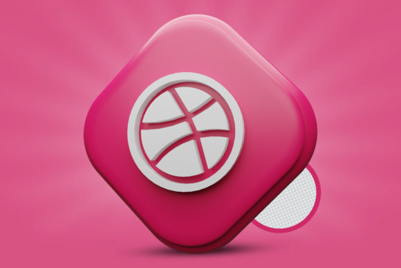 The Strategic Value of the Dribbble Icon 3D Render Premium PSD Logo in Modern Visual Branding