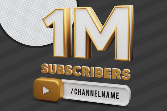 The Ultimate Guide to the 1M YouTube Subscribers 3D PSD Icon: Design, Purpose, and Practical Use