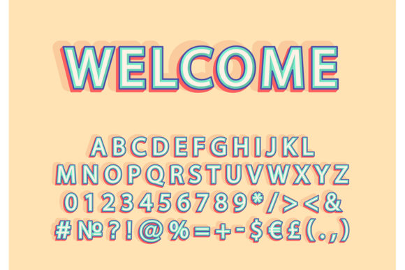 Welcome Header Vintage Alphabet Set: Crafting First Impressions with Timeless Typography