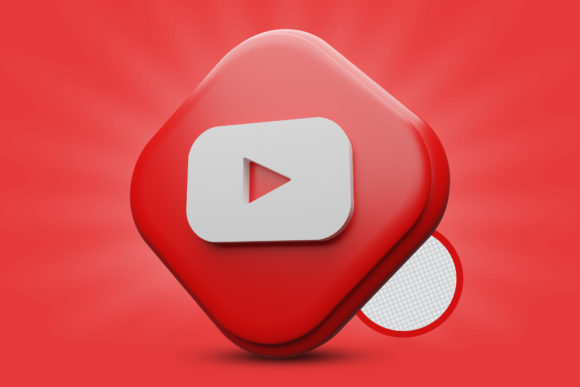YouTube Icon 3D Render Premium PSD Logo: Elevating Digital Brand Presence